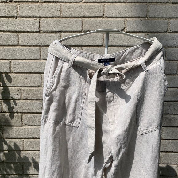 Tommy Hilfiger Straight Wide Leg Linen Pants - Picture 3 of 4